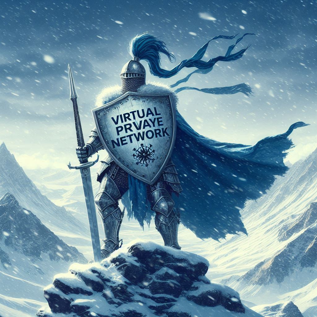 سپر در قله کوه با عبارت VPN