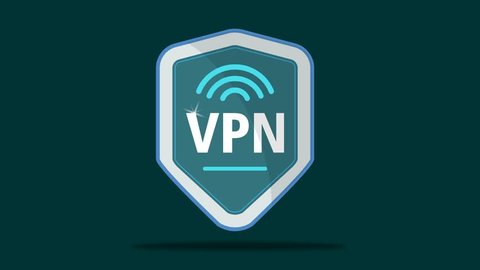 Animation Vpn Icon Secure Screen Sign Stock Footage Video (100% Royalty ...