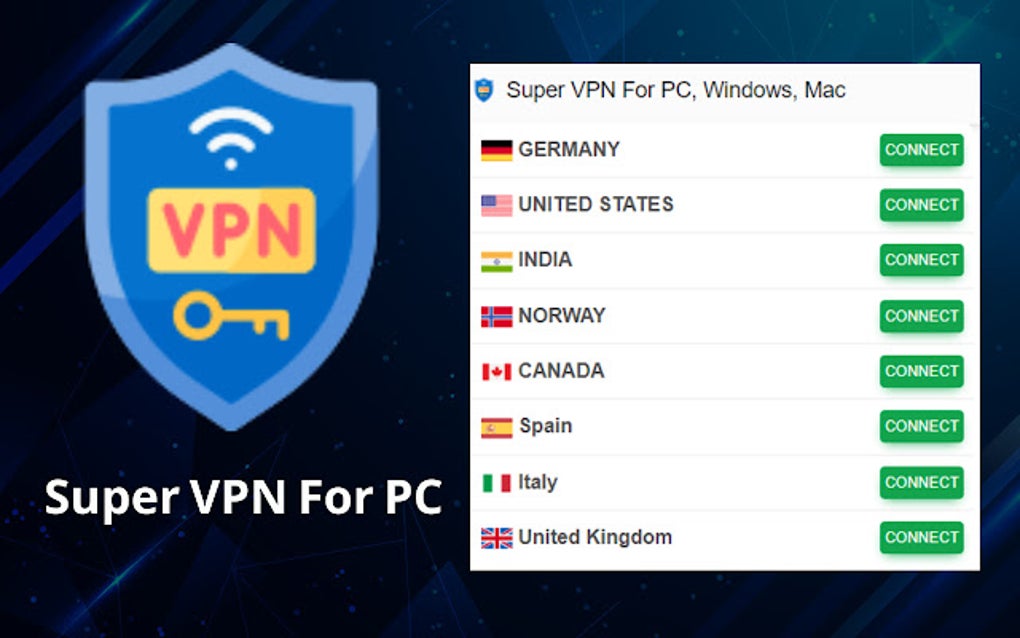 Download Super VPN For PC, Windows and Mac (Windows) - Download