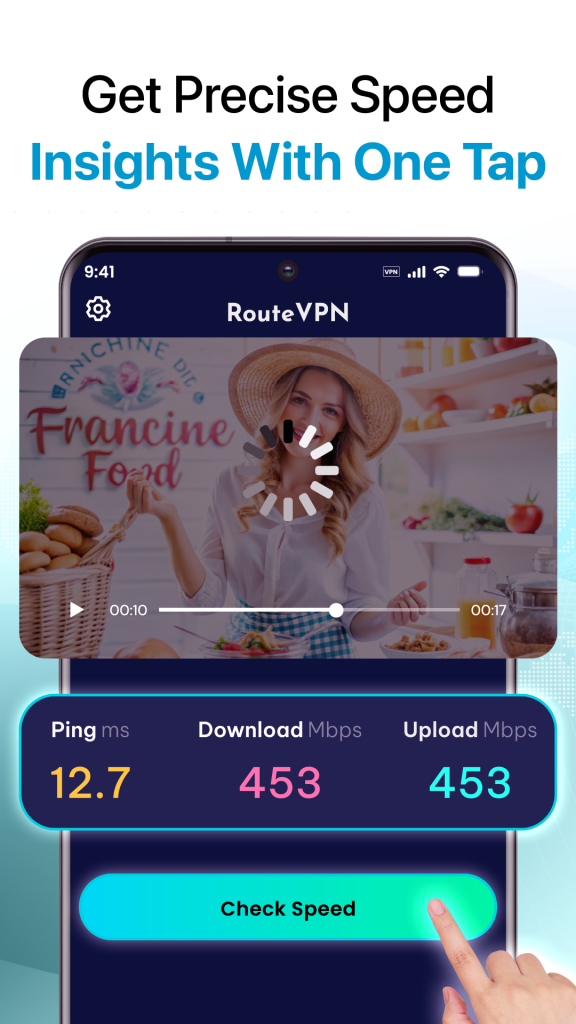 چک کردن سرعت با یک کلیک